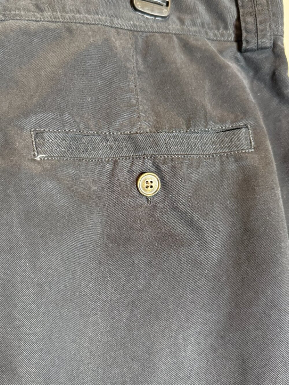 Vintage Tommy Bahama Flat Front Chino Shorts Men's 36 Black 9" Preppy Classic - Picture 7 of 9
